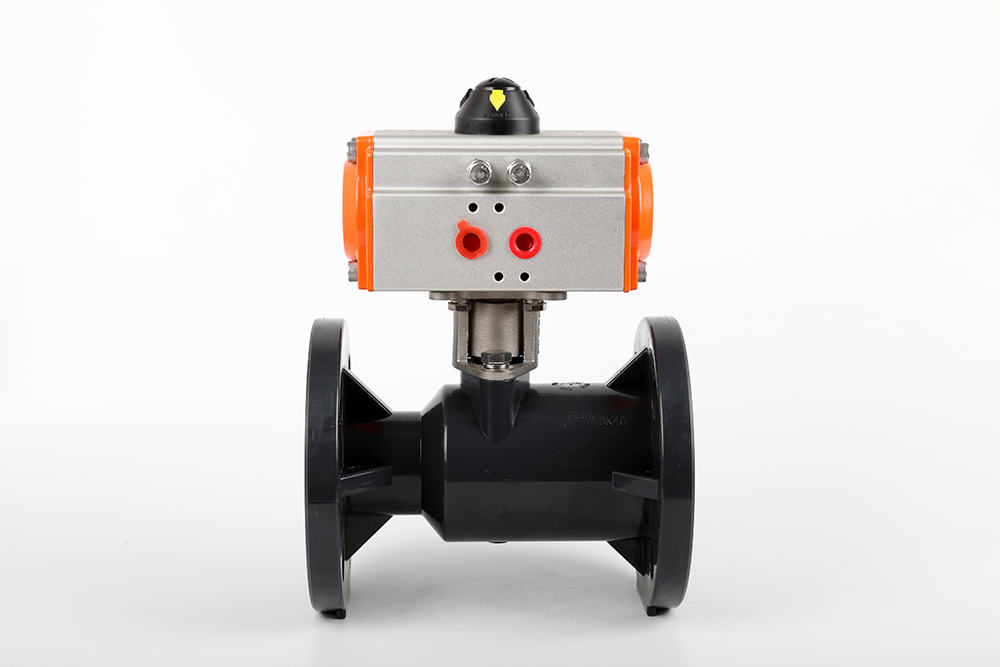 东兰气动法兰一体球阀